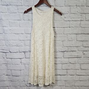 Ginger G Ivory Lace Sleeveless Mini Dress
